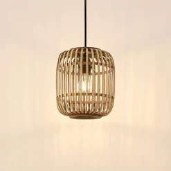 Lindby Pendellamper|Pendellamper > Canyana hængelampe, natur, rattan, Ø 22 cm
