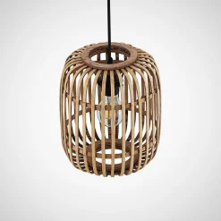 Lindby Pendellamper|Pendellamper > Canyana hængelampe, natur, rattan, Ø 22 cm