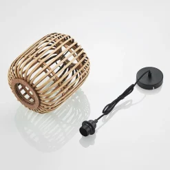 Lindby Pendellamper|Pendellamper > Canyana hængelampe, natur, rattan, Ø 22 cm