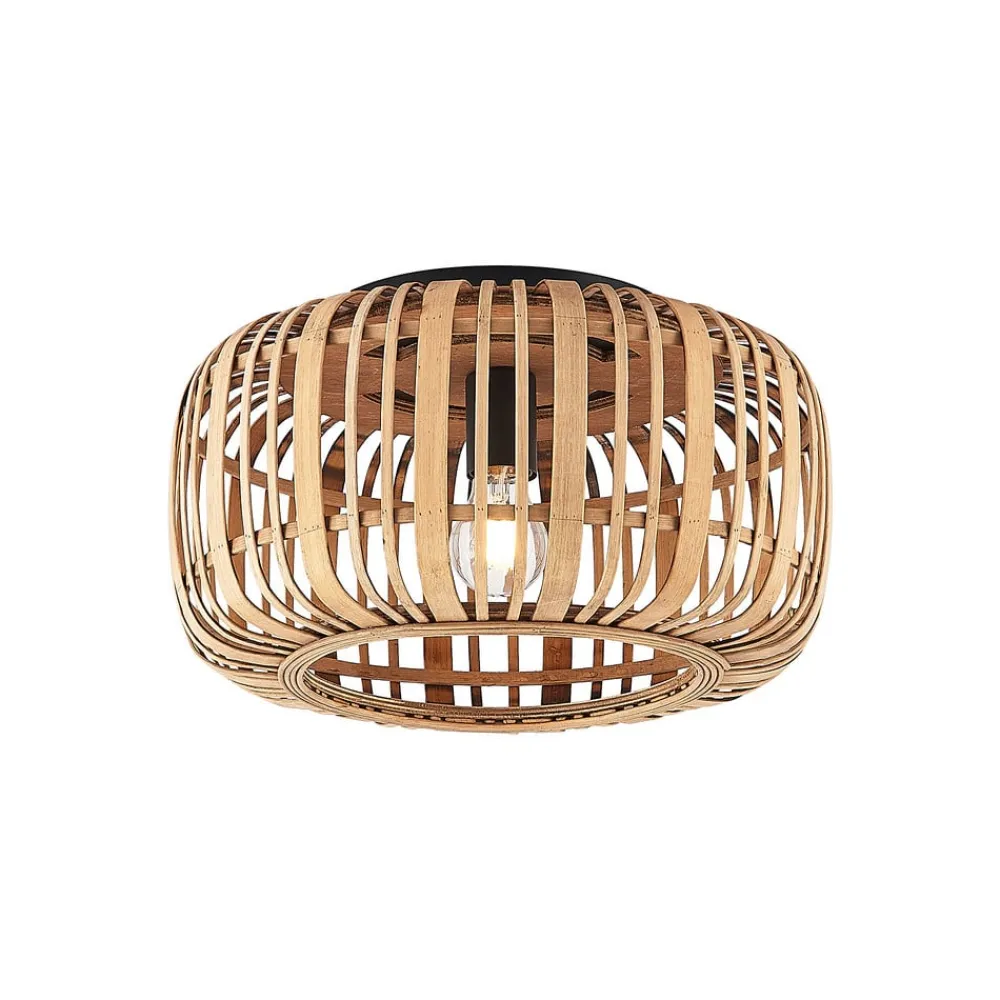 Lindby Gang|Loftlamper > Canyana loftlampe, natur, rattan, Ø 40 cm