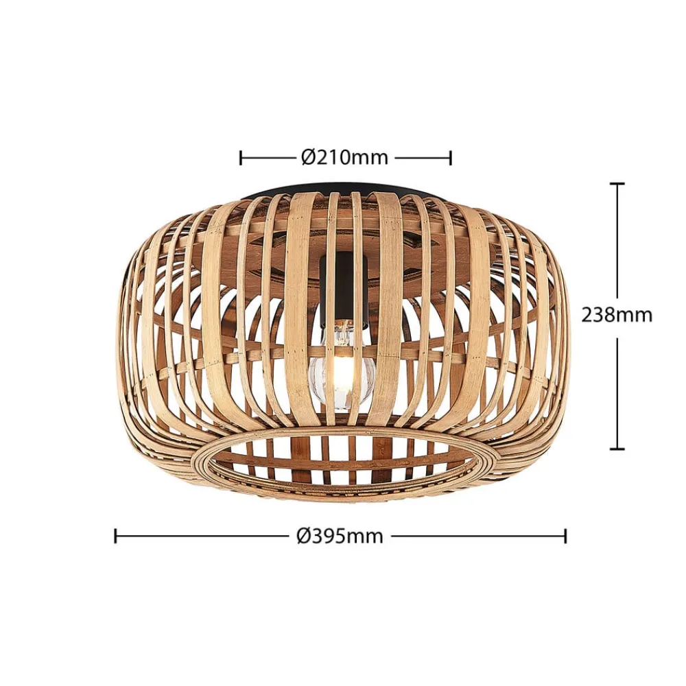 Lindby Gang|Loftlamper > Canyana loftlampe, natur, rattan, Ø 40 cm