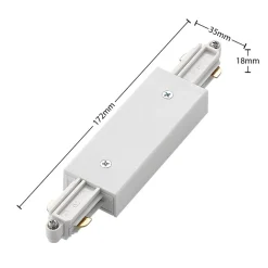 Skinnesystem ^ Lindby center feeder Linaro, hvid, 1-faset system