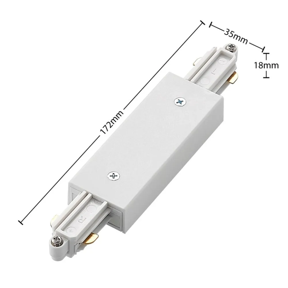Skinnesystem ^ Lindby center feeder Linaro, hvid, 1-faset system