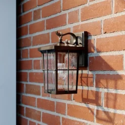 Lindby Væglamper > Charmaine udendørs væglampe, gyldenbrun