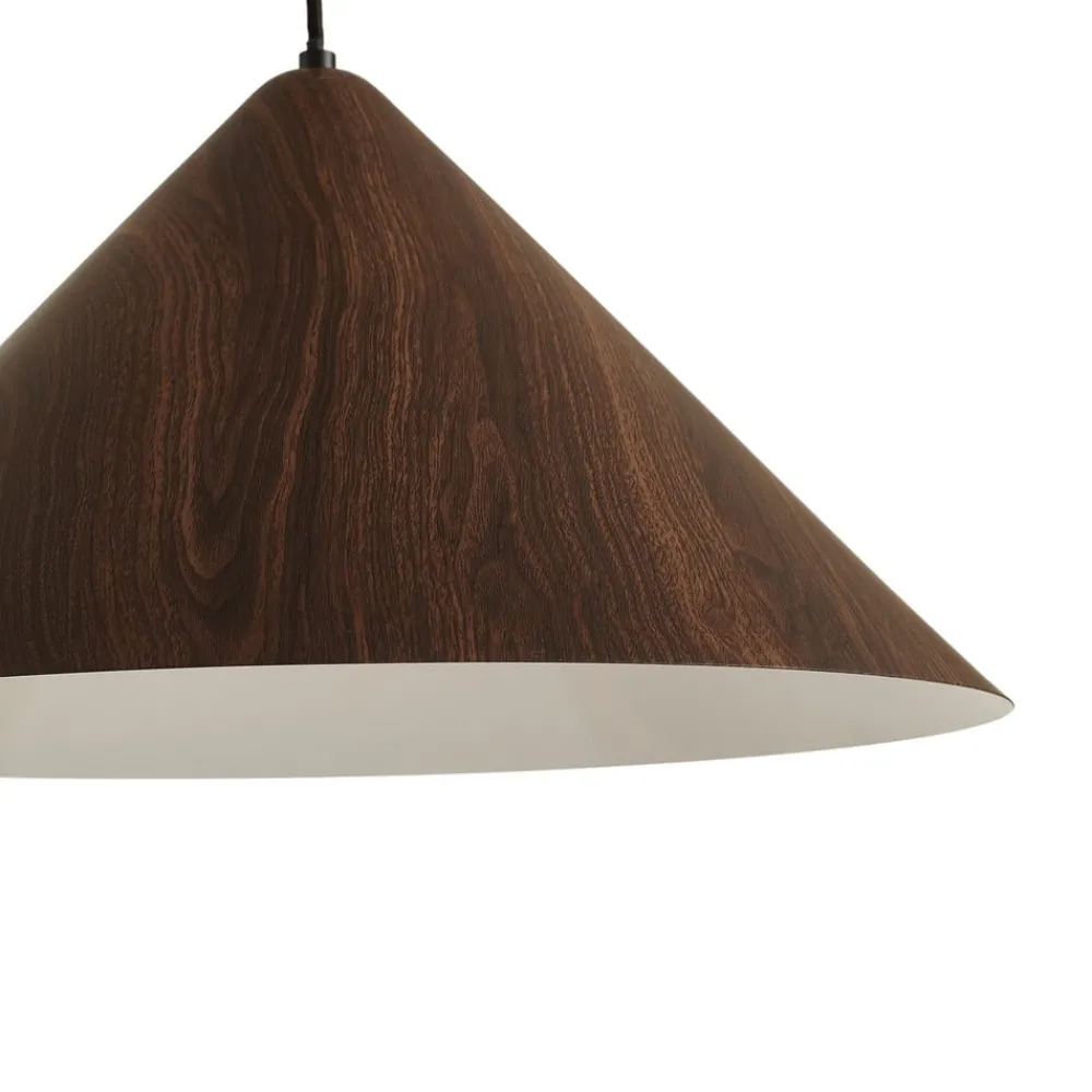 Lindby Pendellamper|Pendellamper > Clarine hængelampe, valnød, Ø 50 cm, metal