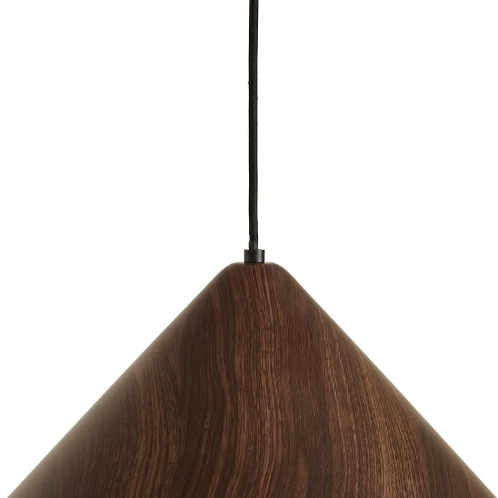 Lindby Pendellamper|Pendellamper > Clarine hængelampe, valnød, Ø 50 cm, metal
