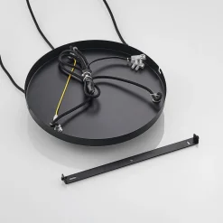 Lindby Pendellamper|Pendellamper > Colten hængelampe, Ø 50 cm, 3 lyskilder, sort, guld