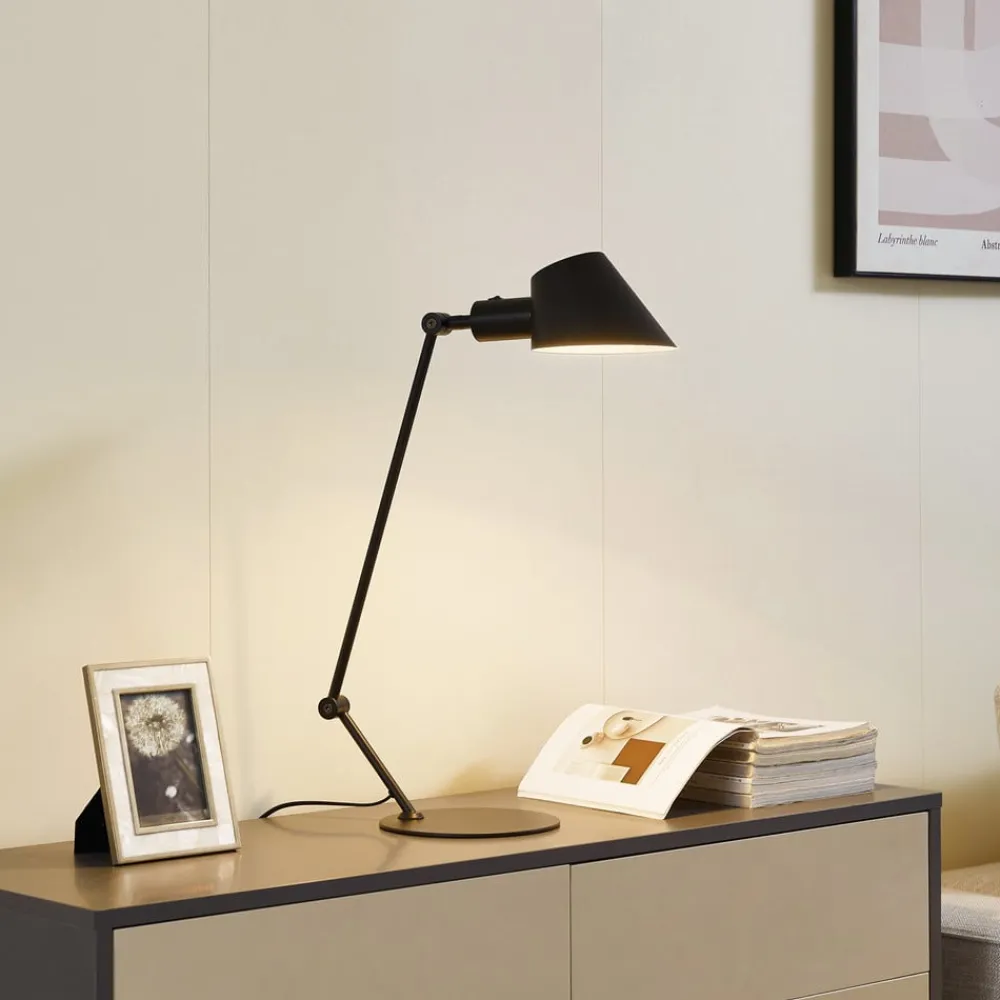 Lindby Arbejdsrum/Kontor|Bordlamper > Corali bordlampe, sort, metal, højde 64 cm