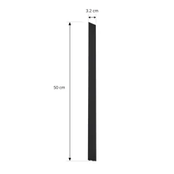 Lindby Skinnesystem > -cover Linaro, sort, 1-faset system, 50 cm