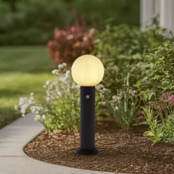 Sokkellamper Med Sensor|Sokkellamper ^ Lindby Dangan sokkellampe, hvid, 60 cm, glas, sensor