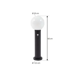 Sokkellamper Med Sensor|Sokkellamper ^ Lindby Dangan sokkellampe, hvid, 60 cm, glas, sensor