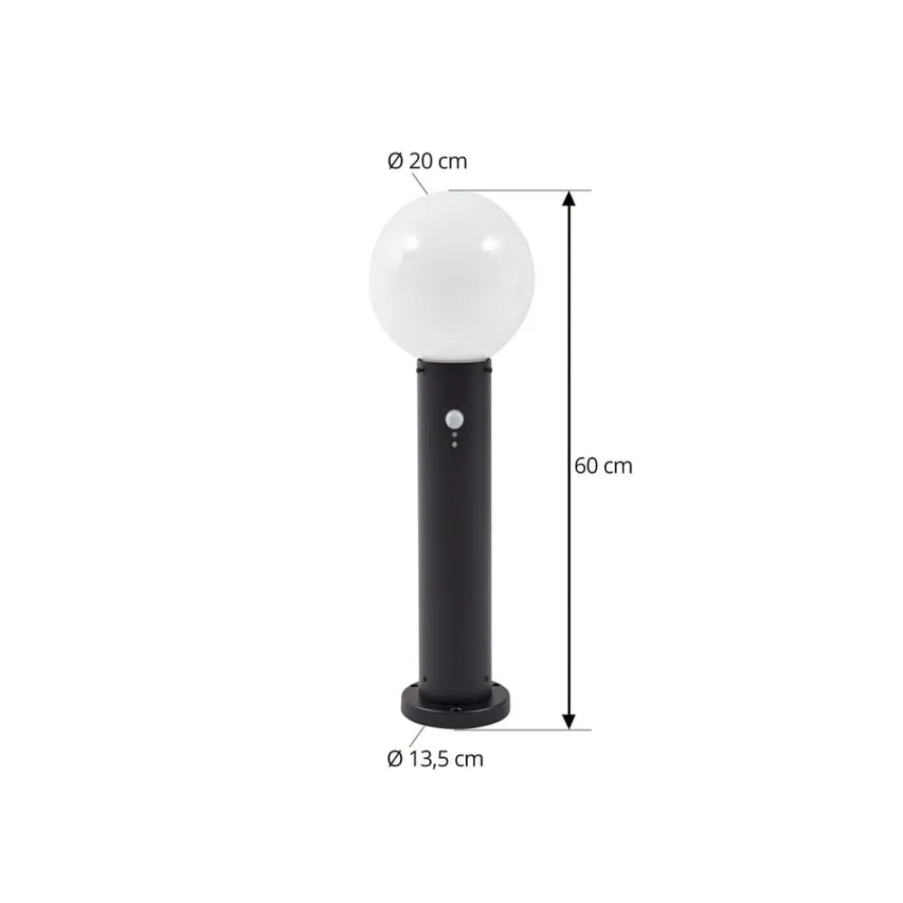 Sokkellamper Med Sensor|Sokkellamper ^ Lindby Dangan sokkellampe, hvid, 60 cm, glas, sensor