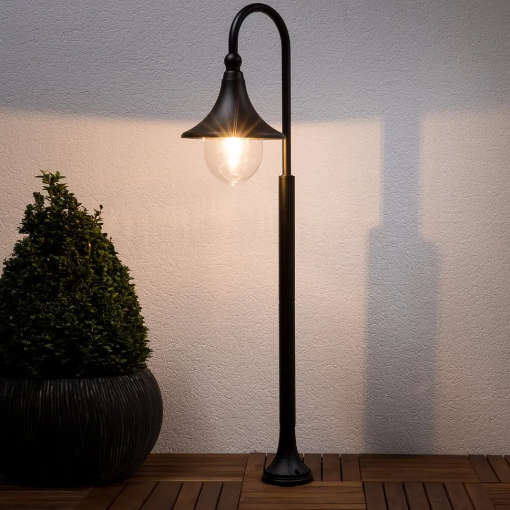 Lindby Terrassebelysning|Gadebelysning > Daphne vejlampe, 120 cm, sort, metal, E27