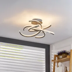 Lindby Loftlamper|Loftlamper > Divalis LED-loftlampe, stepdim, nikkel