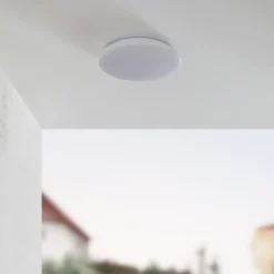 Lindby Udendørs Loftlamper > Doki LED udendørs loftslampe, 34 cm, hvid, plast