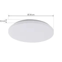 Lindby Udendørs Loftlamper > Doki LED udendørs loftslampe, 34 cm, hvid, plast