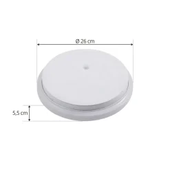 Udendørs Loftlamper ^ Lindby Doki LED udendørs loftslampe, 26 cm, hvid, plast