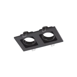 Lindby Indbygningsspots > downlight Thorid, sort, 19 x 10 cm, 2 lyskilder, GU10
