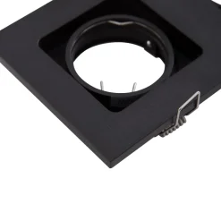 Lindby Indbygningsspots > downlight Thorid, sort, 19 x 10 cm, 2 lyskilder, GU10