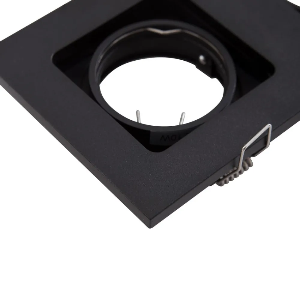 Lindby Indbygningsspots > downlight Thorid, sort, 19 x 10 cm, 2 lyskilder, GU10