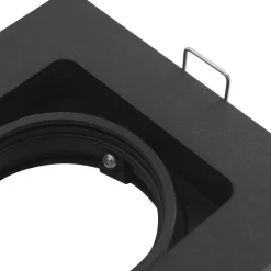 Indbygningsspots ^ Lindby downlight Thorid, sort, 10 x 10 cm, sæt med 10, GU10
