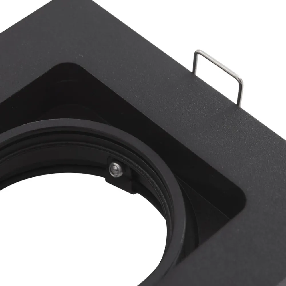 Indbygningsspots ^ Lindby downlight Thorid, sort, 10 x 10 cm, sæt med 10, GU10