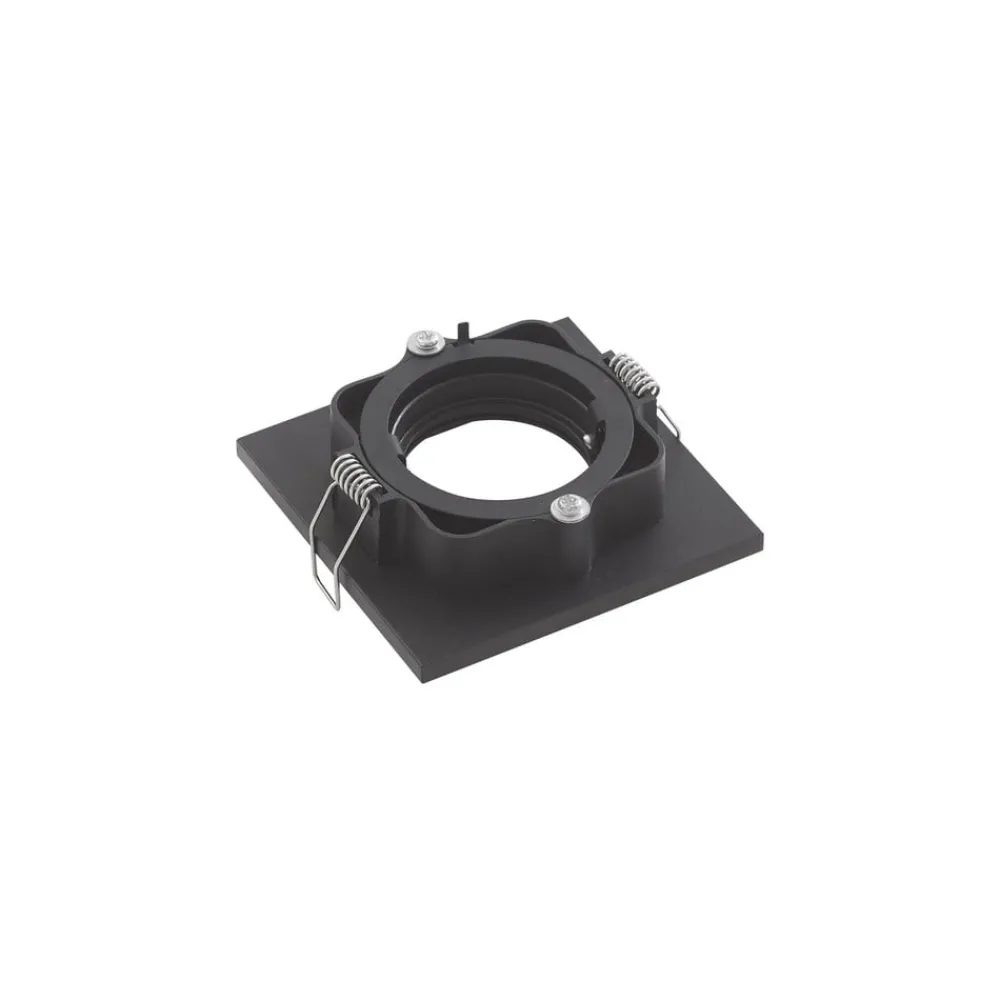 Indbygningsspots ^ Lindby downlight Thorid, sort, 10 x 10 cm, sæt med 10, GU10