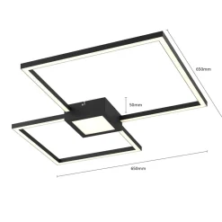 Lindby Loftlamper > Duetto LED-loftlampe, antracit 28 W