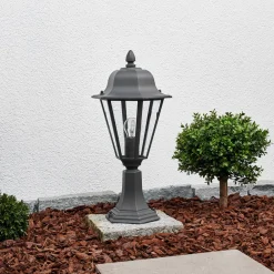 Lindby Terrassebelysning|Sokkellamper > Edana sokkellampe, 52 cm, antracit, E27, IP44