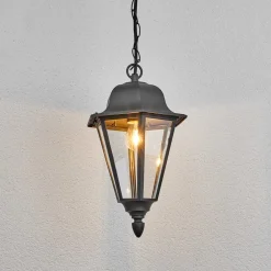 Lindby Udendørs Pendellamper > Edana udendørs hængelampe, 40 cm, antracit, E27, IP44