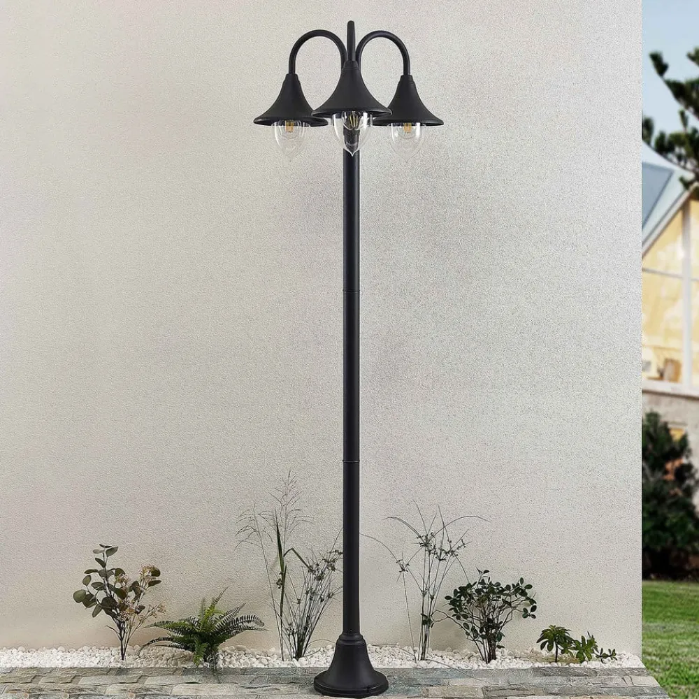 Lindby Lygtepæle > Edric lygtepæl, højde 215 cm, antracit, aluminium