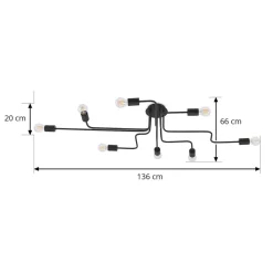 Lindby Loftlamper > Elimar loftlampe, 8 lyskilder