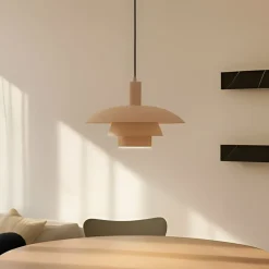 Lindby Pendellamper|Pendellamper > Elorri hængelampe, beige, Ø 38 cm, metal