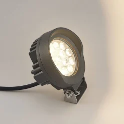 Lindby Udendørs Spot|Væglamper > Emar LED-spot med jordspyd i mørkegråt