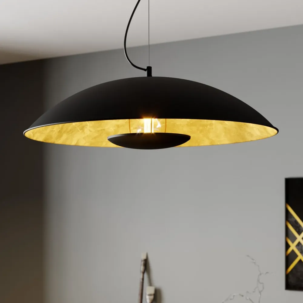 Lindby Pendellamper|Pendellamper > Emilienne pendellampe, sort, guldfarvet, Ø 60 cm