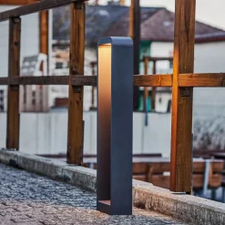 Terrassebelysning|Gadebelysning ^ Lindby Emima LED-gadelampe, 80 cm, antracit, aluminium