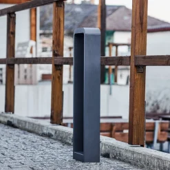 Terrassebelysning|Gadebelysning ^ Lindby Emima LED-gadelampe, 80 cm, antracit, aluminium