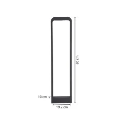 Terrassebelysning|Gadebelysning ^ Lindby Emima LED-gadelampe, 80 cm, antracit, aluminium