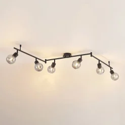 Lindby Loftlamper|Pendellamper > Eridia loftspot, sort, 6 lyskilder, langt