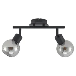 Lindby Loftlamper|Loftlamper > Eridia loftspot, sort, 2 lyskilder