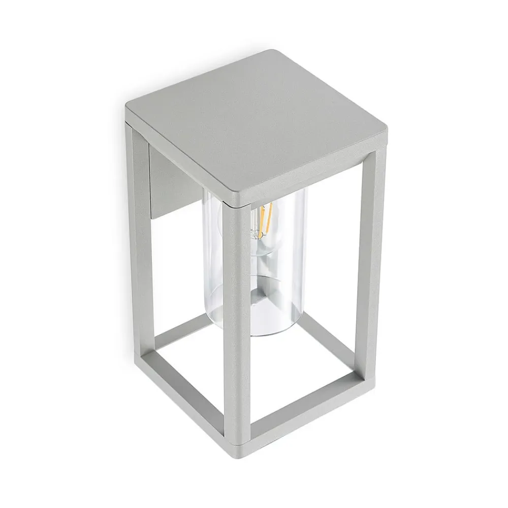Lindby Væglamper > Estami udendørs væglampe, sølv, metal, 27 cm