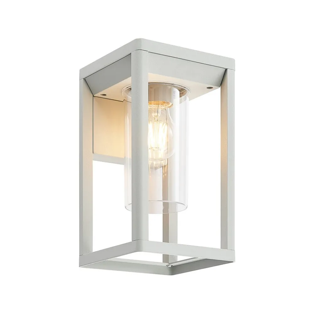 Lindby Væglamper > Estami udendørs væglampe, sølv, metal, 27 cm