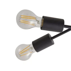Lindby Gang|Loftlamper > Estar loftlampe, sort, metal, 6 lyskilder, Ø56cm