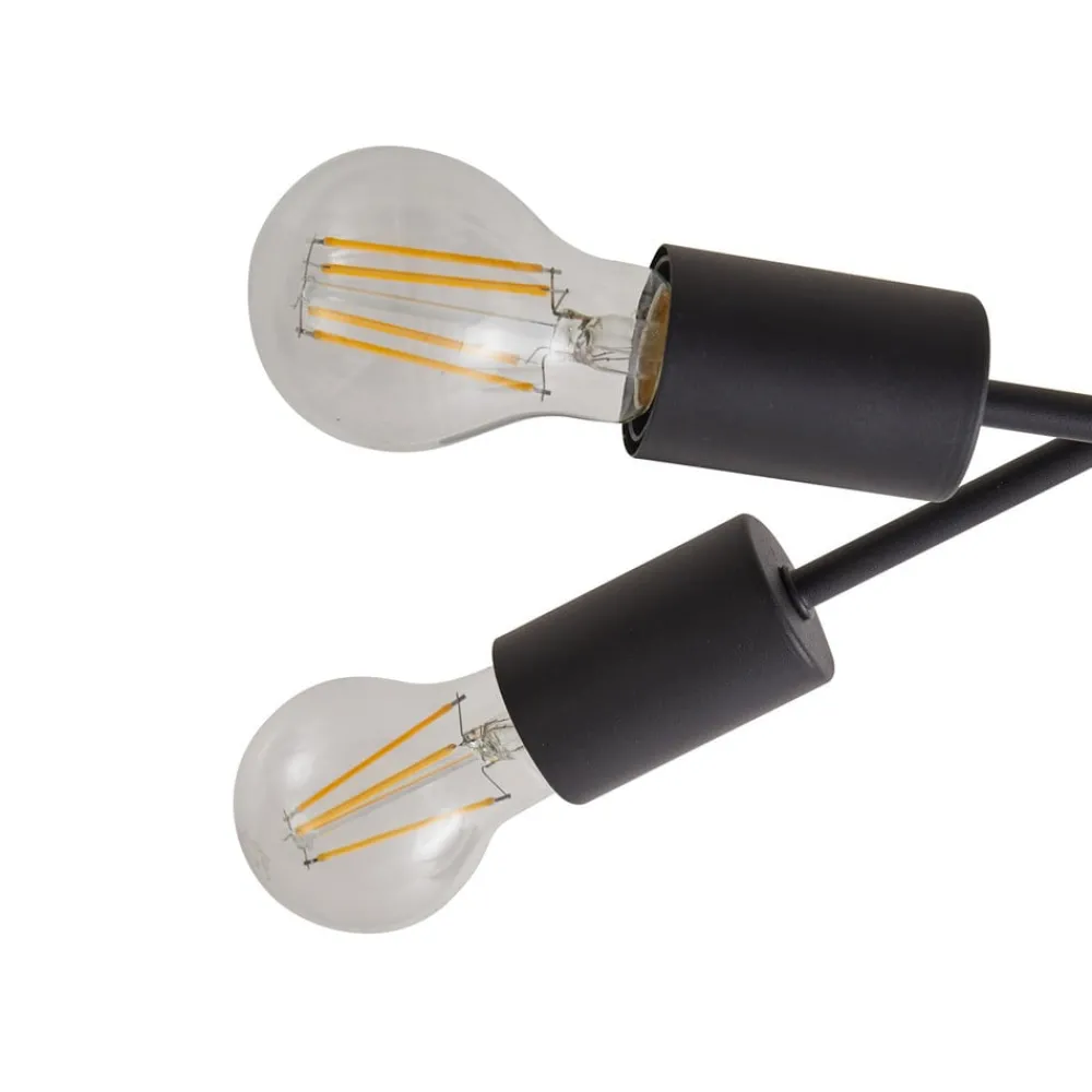 Lindby Gang|Loftlamper > Estar loftlampe, sort, metal, 6 lyskilder, Ø56cm