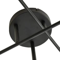 Lindby Gang|Loftlamper > Estar loftlampe, sort, metal, 6 lyskilder, Ø56cm
