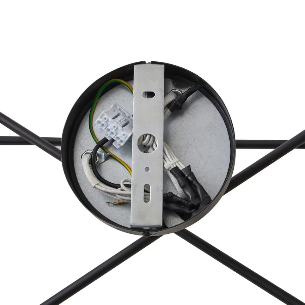 Lindby Gang|Loftlamper > Estar loftlampe, sort, metal, 6 lyskilder, Ø56cm