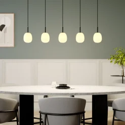 Lindby Pendellamper|Pendellamper > Etiena pendellampe, 5 lyskilder, opal glas