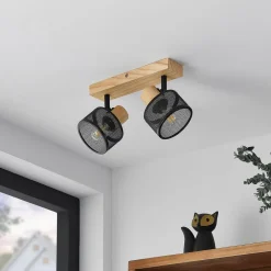 Lindby Gang|Loftlamper > Evinora loftspot af træ, 2 lyskilder