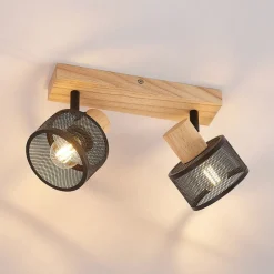Lindby Gang|Loftlamper > Evinora loftspot af træ, 2 lyskilder