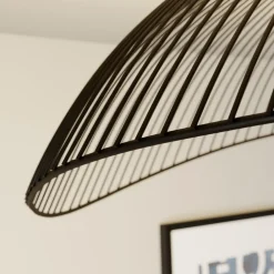 Loftlamper|Loftlamper ^ Lindby Fabronia loftlampe, sort/hvid, glas, kugle, E27